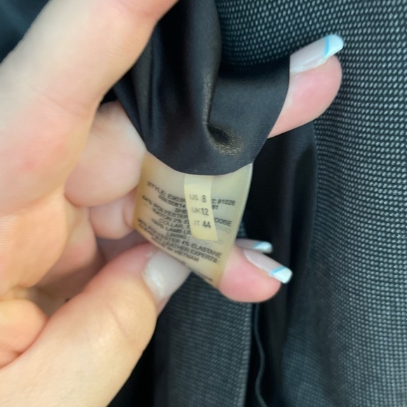 Elie Tahari Gray Leather Detail Blazer - Picture 5 of 9